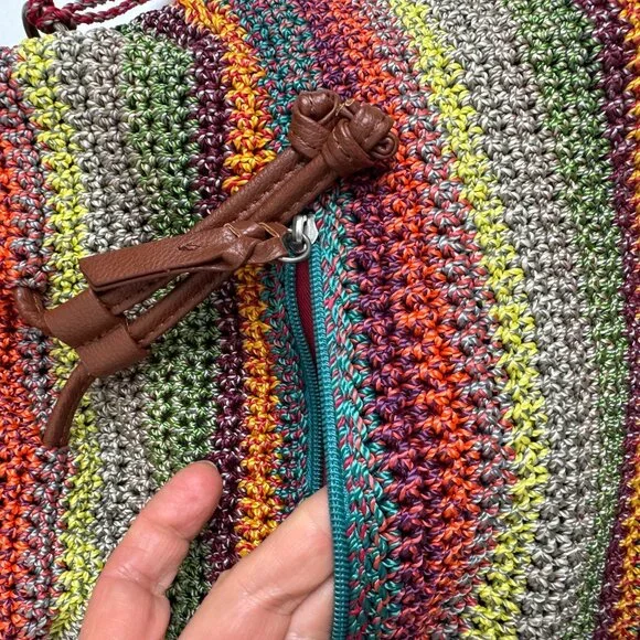 The Sak Avalon Convertible Crochet BackpackMulticolor Like NEW